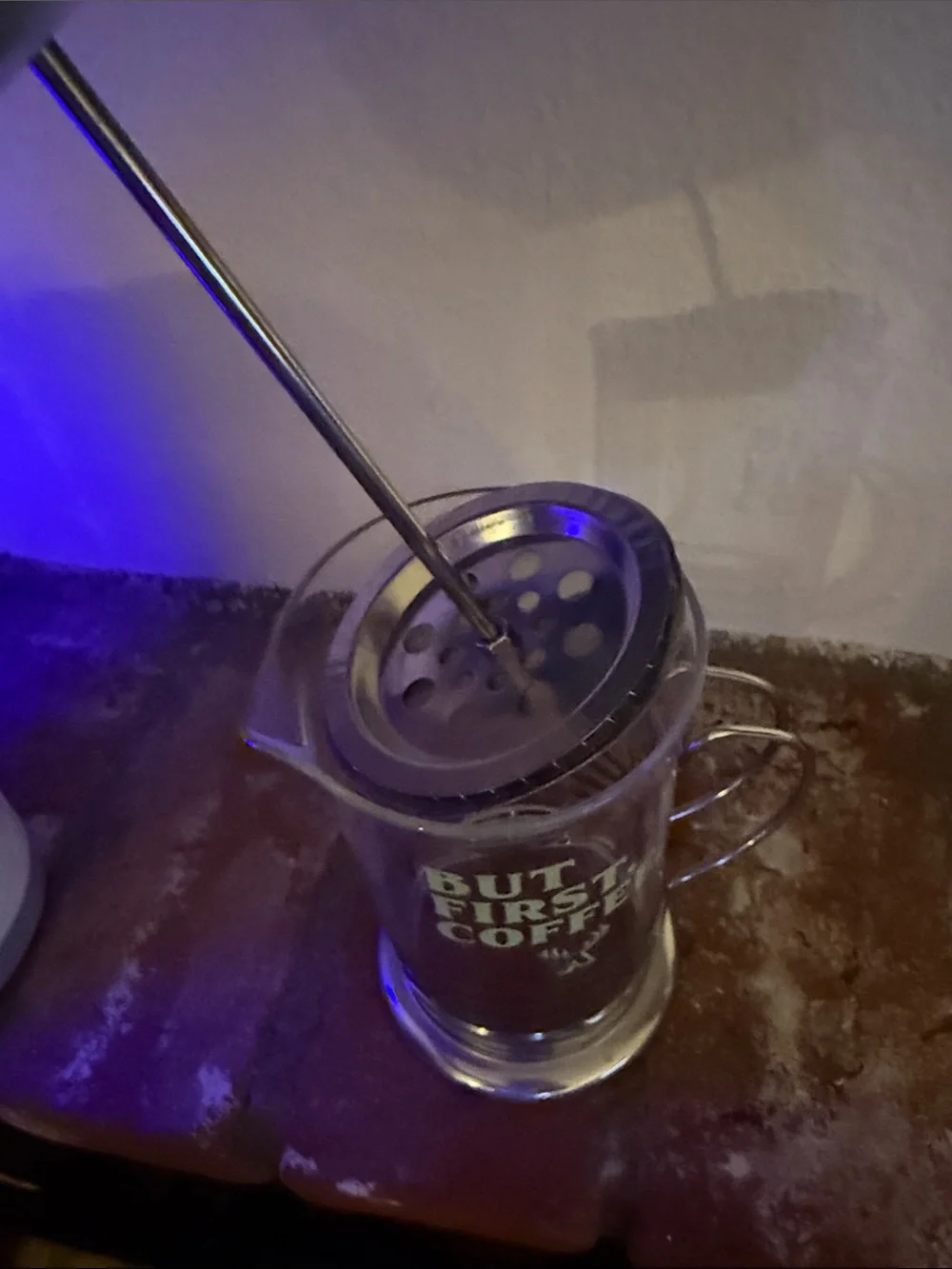 Alfred Glass French Press - Stainless Steel & Clear